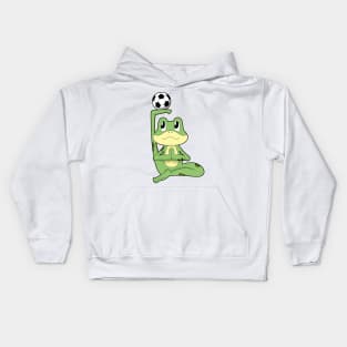 Frog Soccer Soccer player Kids Hoodie